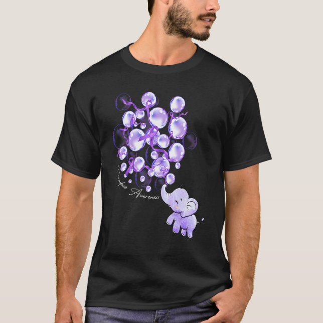 T-shirt L'éléphant Bombarde violet Surdose Aware (Devant)