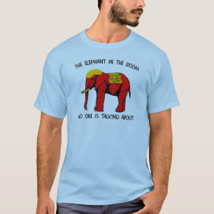 T-shirt L'éléphant dans la chambre personne parle