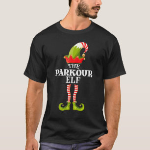 T-shirt L'Elf de Parkour Groupe de Noël Correspondant à