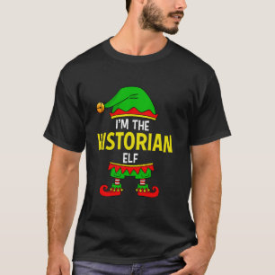 T-shirt L'Elfe Historien Correspondant Famille Noël Long S