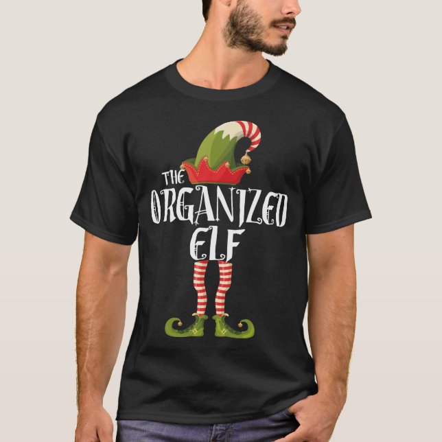 T-shirt l'elfe organisé famille elf correspondant noël (Devant)
