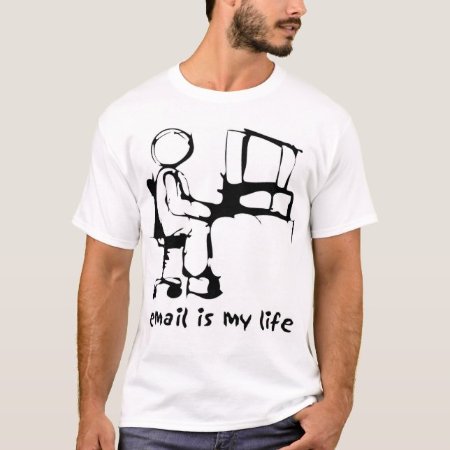 T-shirt l'email est ma vie (Devant)