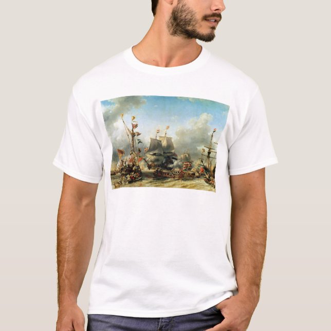 T-shirt L'embarquement de Ruyter et de William de Witt (Devant)