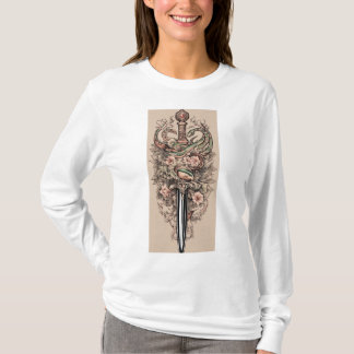 T-shirt : "L'Embrace du Serpent : Tatouage du Dagger et du