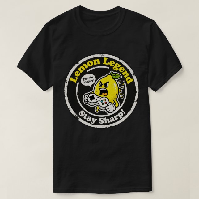 T-shirt "Lemon Legend" Jeu de nourriture Pun graphique Vin (Design devant)