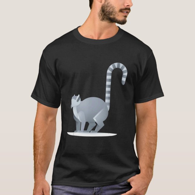 T-shirt Lemur   Ring Tailed Cute Primate (Devant)