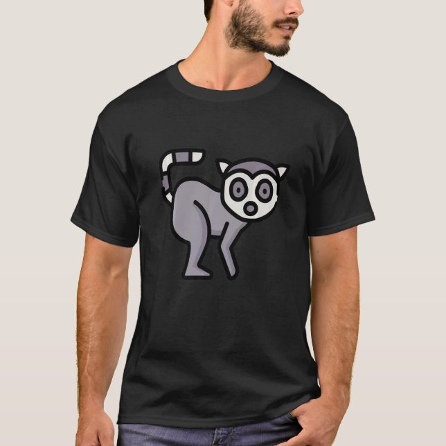 T-shirt Lemur  Ring Tailed Cute Primate  3 (Devant)