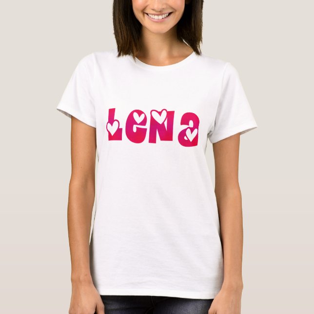 T-shirt Lena dans les coeurs (Devant)