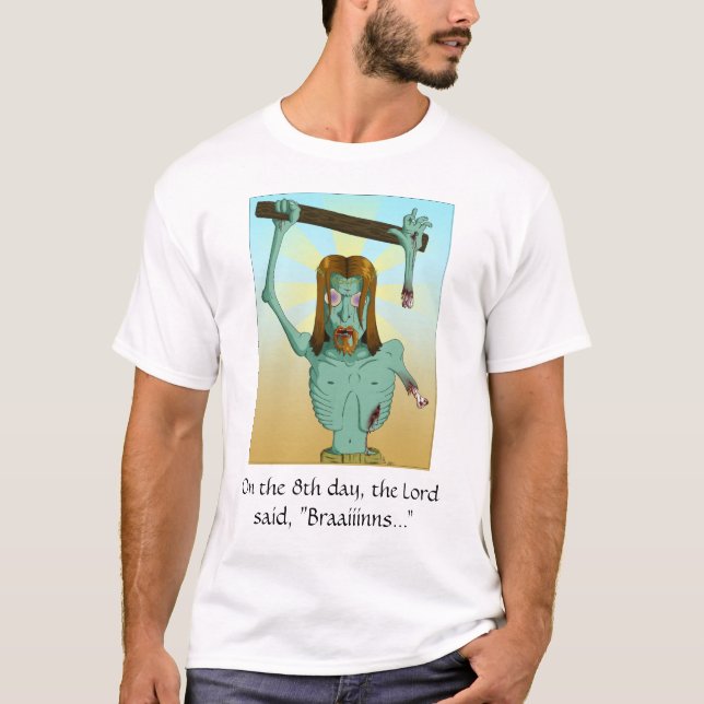 T-shirt L'encre de Jésus de zombi, le 8ème jour, le (Devant)