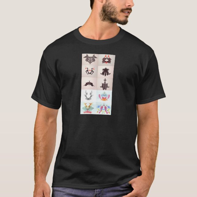 T-shirt L'encre d'essai de Rorschach éponge chacun des 10 (Devant)