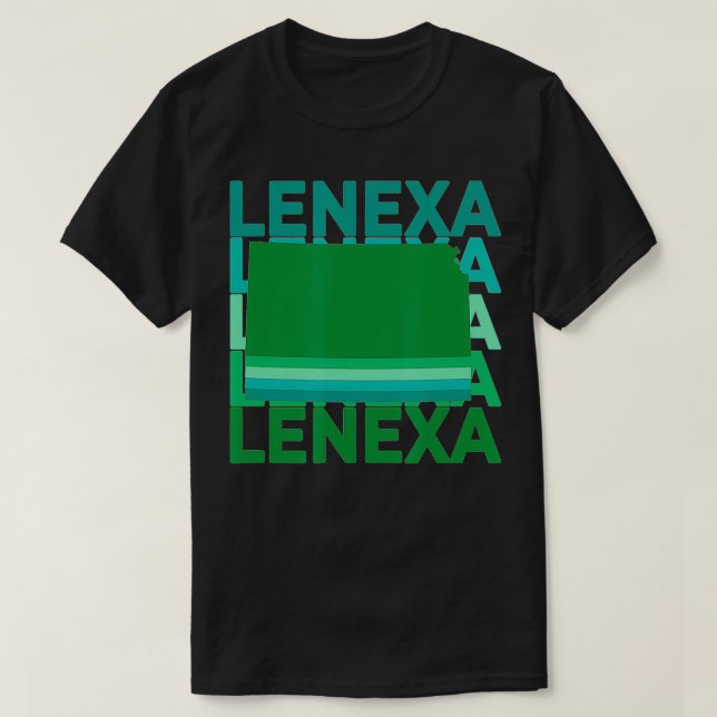 T-shirt Lenea Kansas Green Repeat KS City (Design devant)