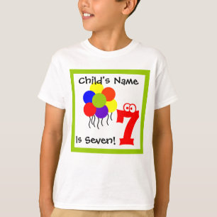 T-shirt l'enfant a sept 7 ans, le 7ème anniversaire,