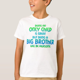 T-shirt L'enfant unique expire - vert bleu de garçon