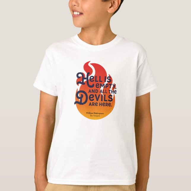 T-shirt L'enfer de William Shakespeare est vide (Devant)