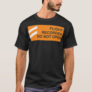 T-shirt L'enregistreur de vol de boîte noire ne s'ouvre pa