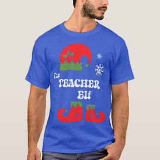 T-shirt L'enseignant Elf Christmas Elf Tee Famille Corresp