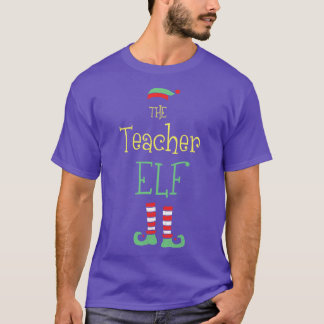 T-shirt L'enseignant Elf Christmas Elf Tee Famille Corresp