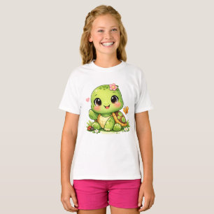 T-shirt Lent et doux : la tortue la plus heureuse du jardi