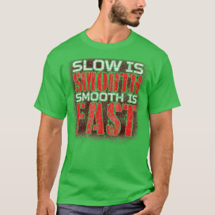 T-shirt Lent, lisse et rapide, rouge et blanc
