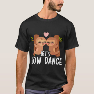 T-shirt Lente Danse Valentines Day Hearts Day Sloth L