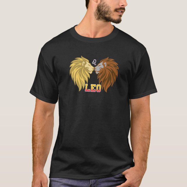 T-shirt Leo Faits Astrologie Lion signe Zodiac Anniversair (Devant)