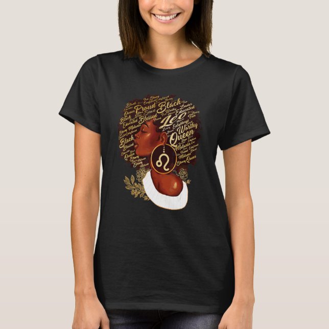 T-shirt Leo Queen Sweet Comme Bonbons Anniversaire Pour Fe (Devant)