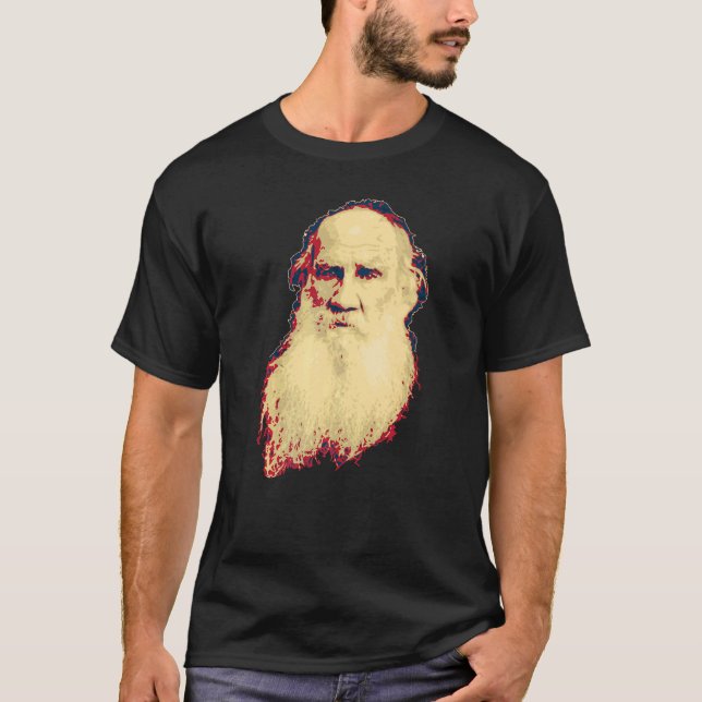 T-shirt Leo Tolstoy Retro Propaganda (Devant)