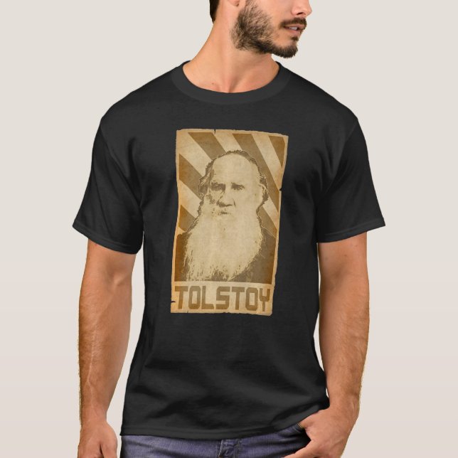 T-shirt Leo Tolstoy Retro Propaganda  1 (Devant)