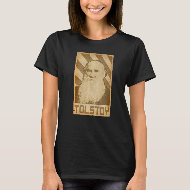 T-shirt Leo Tolstoy Retro Propaganda  1 (Devant)
