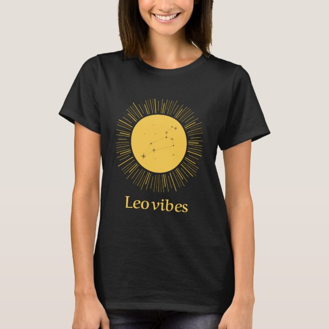 T-shirt Leo Vibes Astrologie amusante (Devant)