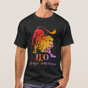 T-shirt Léon Astrologie Lion Zodiac Rouge et Orange