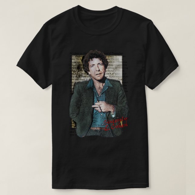 T-shirt Leonard Cohen (Design devant)
