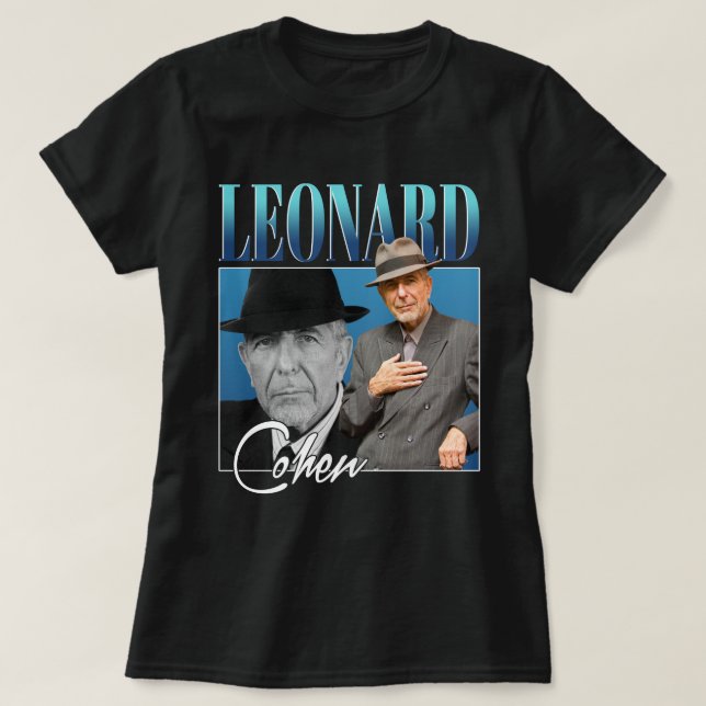 T-shirt Leonard Cohen Cadeaux de style rétro pour les fans (Design devant)