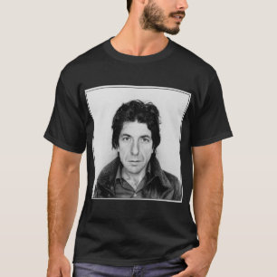 T-shirt Leonard Cohen noir et blanc