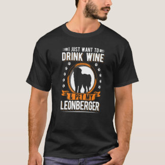 T-shirt Leonberger And Wine