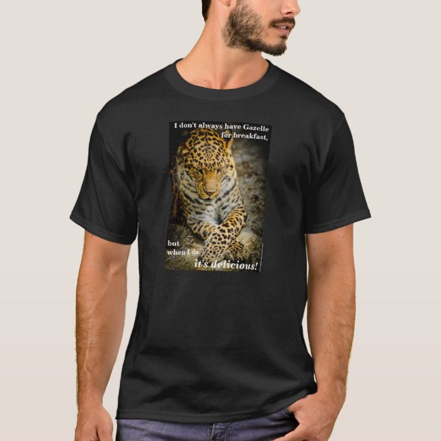 T-shirt Leopard amusant au repos 2 (Devant)