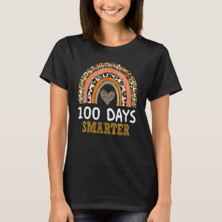 T-shirt Léopard arc-en-ciel 100 jours plus intelligent 100