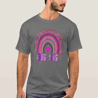 T-shirt Leopard Arc-en-ciel Big Sis Soeur Fête des Mères M
