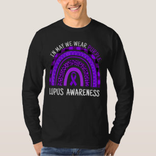 T-shirt Leopard Arc-En-Ciel En Mai Nous Portons Purple Lup