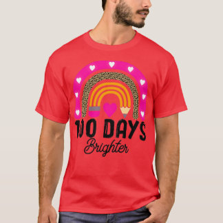 T-shirt Leopard arc-en-ciel plus brillant de 100 jours