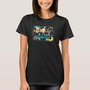 T-shirt Leopard Bull Skull Amarillo Par Morning Western Co