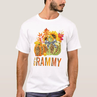 T-shirt Leopard Citrouille Grammy Fall