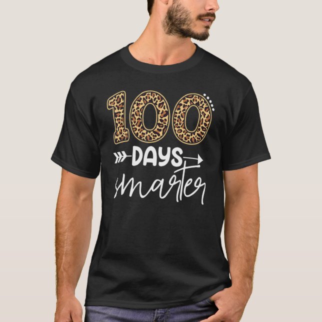 T-shirt leopard costume 100 days smarter happy 100th day o (Devant)