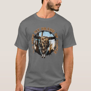 T-shirt Leopard Cow Crâne Vous Amenez Ma Marque De Bovins 