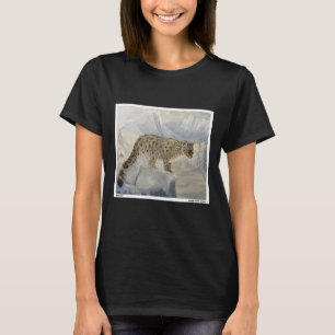 T-shirt Leopard Dans L'Huile D'Hiver De Neige Peinture Ani
