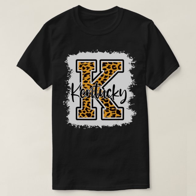 T-shirt Leopard de football du Kentucky Big Blue (Design devant)