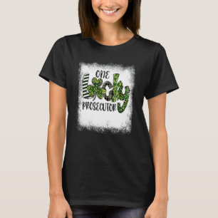 T-shirt Leopard de Jour de la Saint Patrick blanchi Un Par