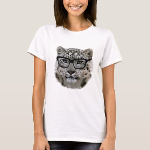 T-shirt Léopard de neige avec des lunettes !