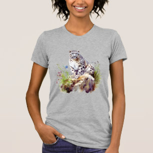 T-shirt Léopard d'hiver Montagne Big Cat Faune