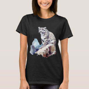 T-shirt Léopard d'hiver Montagne Big Cat Faune